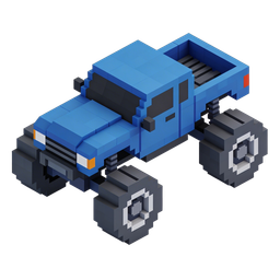 Blue Monster Truck Icon for Transport Projects