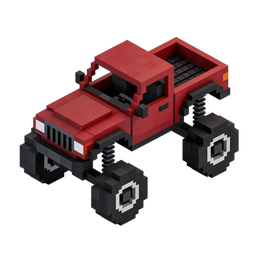 Pixelated Truck Icon for Fun Designs