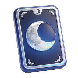 Mystical Moon Tarot Card 3D Icon | Celestial Design