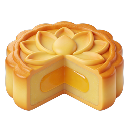 Golden Mooncake Icon - Traditional Chinese Pastry