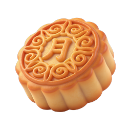 Traditional Mooncake Icon - Mid-Autumn Festival