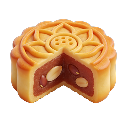 Traditional Mooncake Pastry Icon | Mid-Autumn Festival