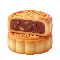 Traditional Mooncake Icon - Chinese Mid-Autumn Festival Pastry