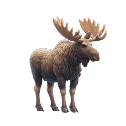 Majestic Moose Wildlife 3D Icon | Realistic Animal Illustration