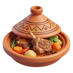 Moroccan Tagine Stew Icon - Traditional Clay Pot Meal