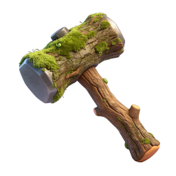 Moosiger Stein-Hammer Fantasy-RPG-Icon | 3D-gerendert