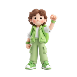 Motivated Kid Icon for Adventure and Motivation Themes