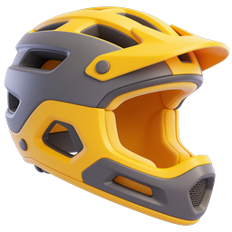 Icona casco da motocross - Casco da moto integrale giallo
