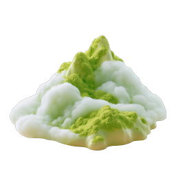 Mountain Clouds 3D Nature Icon | Realistic Alpine Peak
