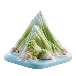 3D 山岛图标 - 自然景观设计