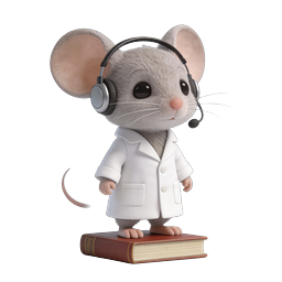 Cute Mouse Support Agent with Headset Icon