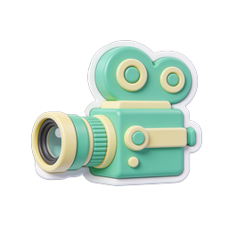 3D Movie Camera Icon - Cinema & Film Production