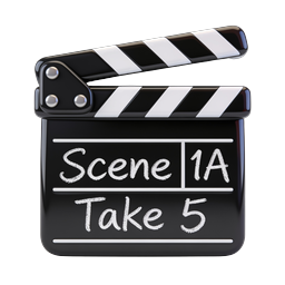 Movie Clapperboard Icon - Cinema Film Slate Symbol
