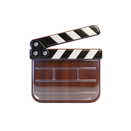 Realistic Movie Clapperboard Icon for Film & Video