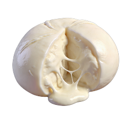 Realistic Mozzarella Cheese Ball 3D Icon