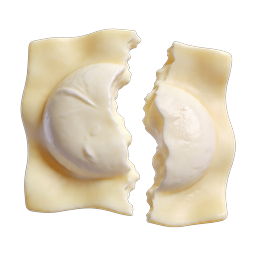 Fresh Mozzarella Cheese Icon - Realistic 3D Render