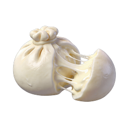 Fresh Mozzarella Cheese Icon | Realistic 3D Food Icon