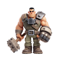 Muscle Warrior Icon - Strong Character Design for Gaming