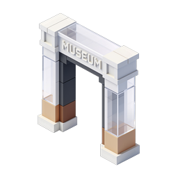 Isometric Museum Building Icon - 3D Architecture Design