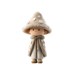 Adorable Mushroom Character Icon for Kids' Projects