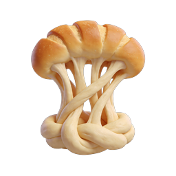 Realistic 3D Mushroom Cluster Icon for Food & Nature