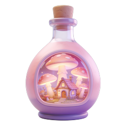 Enchanted Mushroom House Potion Bottle Icon
