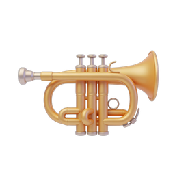 Stylish Trumpet Icon for Music Themes
