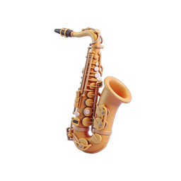 Stylized Saxophone Icon for Music Projects
