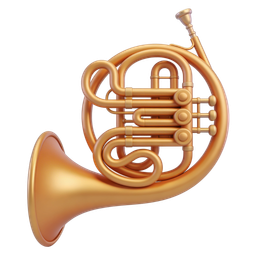 elegant french horn icon for music lovers