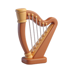 Elegant Musical Harp Icon for Creative Projects