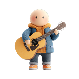Icona di personaggio musicista affascinante per progetti creativi