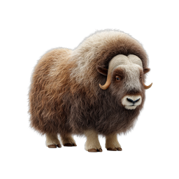 Realistisches Moschusochsen-Icon - Arktisches Wildtier