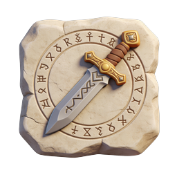 Иконка мистического каменного кинжала для фэнтези RPG игры
