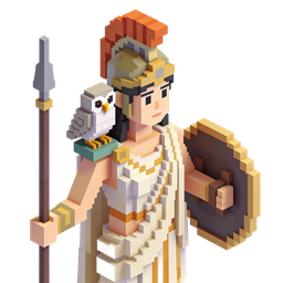 Greek Warrior Icon - Pixel Art Character Design