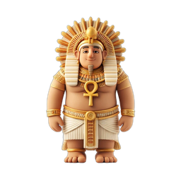 Playful Pharaoh Character Icon for Educational Use
