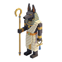 Anubis Icon - Ancient Egyptian Mythology in Pixel Art
