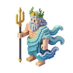Pixel Art God Icon for Games and Apps