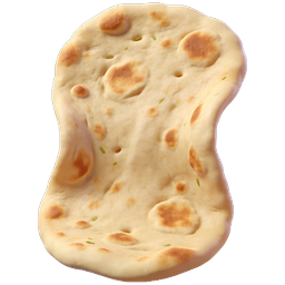 Fresh Naan Flatbread Icon - Realistic 3D Render