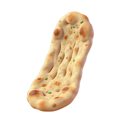 Naan Flatbread 3D Icon - Fresh Indian Bread Illustration