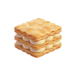 Napoleon Pastry Icon - 3D Rendered Mille-Feuille Dessert
