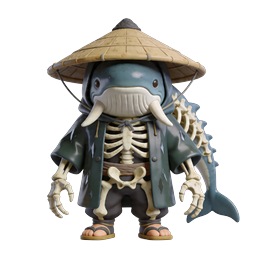 Narwhal Skeleton Warrior 3D Character Icon