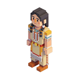 Native American Figure Icon for Cultural Representation
