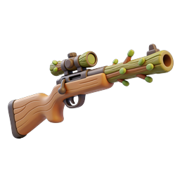 Ícone 3D clay de rifle cacto natureza para design de jogo
