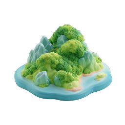 Vibrant Nature Landscape Icon for Eco Projects