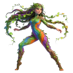 Vibrant Nature Spirit Dryad Fantasy Character Icon