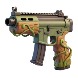 Nature Vine Pistol Icon | Fantasy Wooden Gun 3D Asset