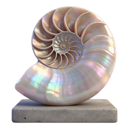 Iridescent Nautilus Shell Cross-Section Icon