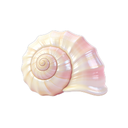 Pearlescent Nautilus Shell 3D Icon | Ocean Design