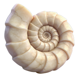 Realistic Nautilus Shell Cross-Section Icon | Spiral Design