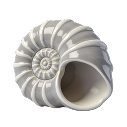Elegant Ceramic Nautilus Shell Vase | Realistic 3D Render